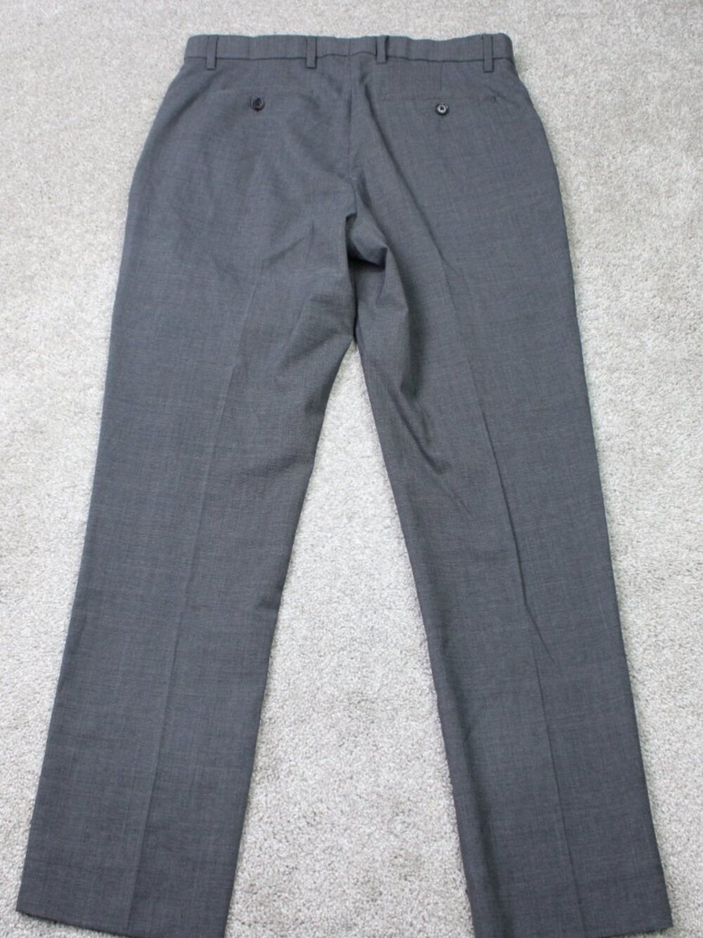 Banana Republic Pants Men 32x32 Charcoal Gray Marzotto Wool Slim Fit Performance - Picture 5 of 13